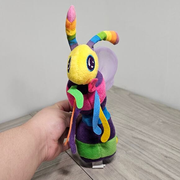 Vintage Lisa Frank Buzz Bee Beanie Baby Small Plush 8" Rainbow Fun Kawaii - Picture 2 of 7